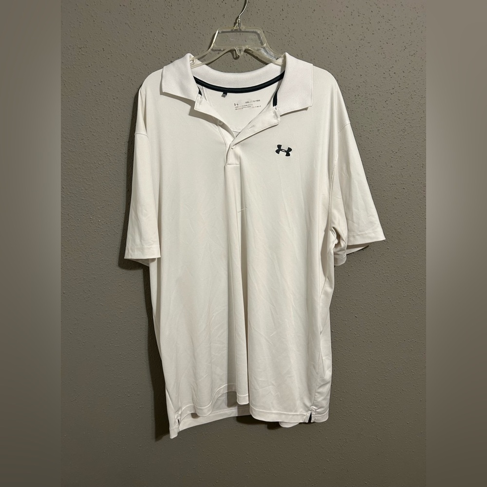 Under Armour White Polo Shirt Classic Design
